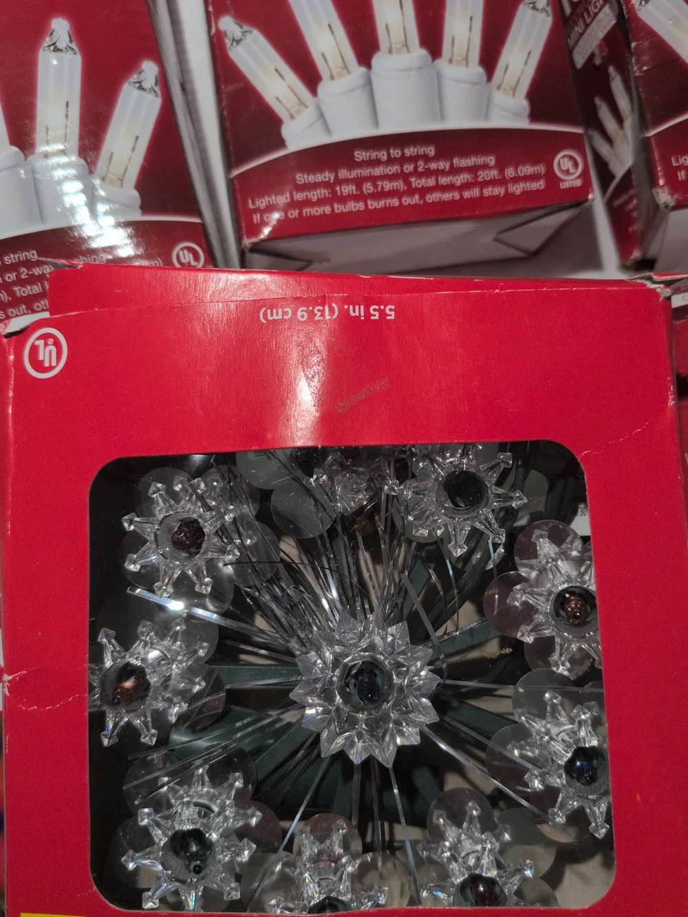 Holiday Mini String Lights - Red and Silver - Unbranded